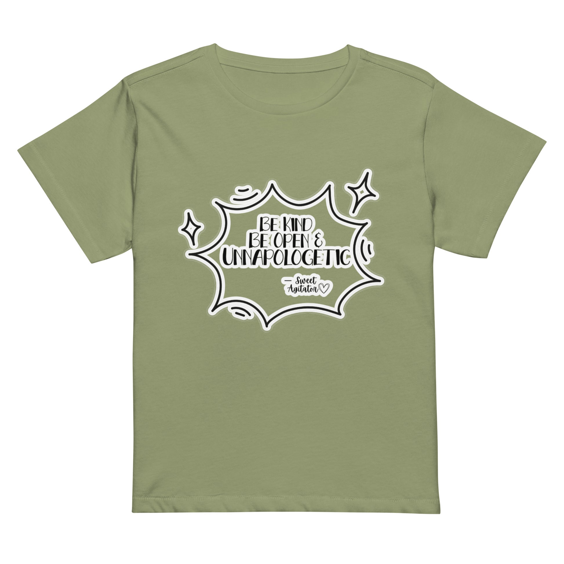 Women’s high-waisted t-shirt by Sweet Agitator