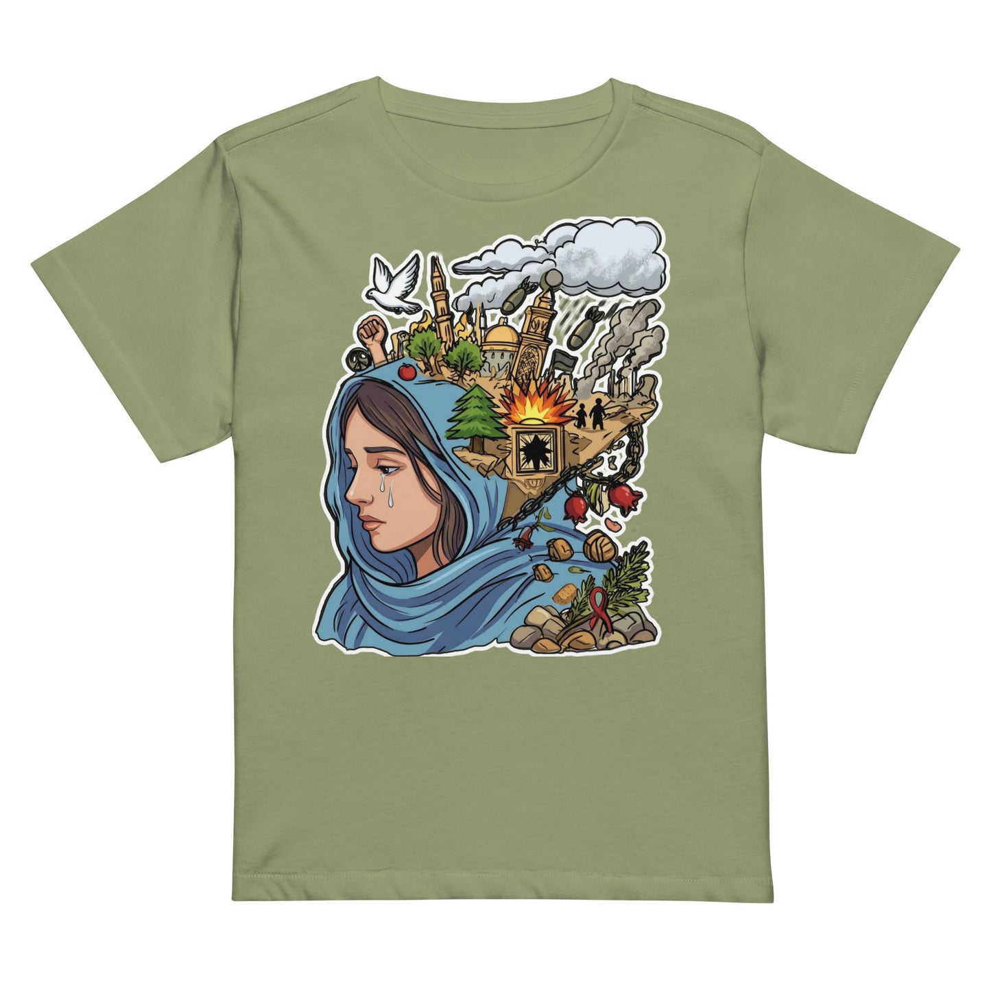 Women’s high-waisted t-shirt by Sweet Agitator
