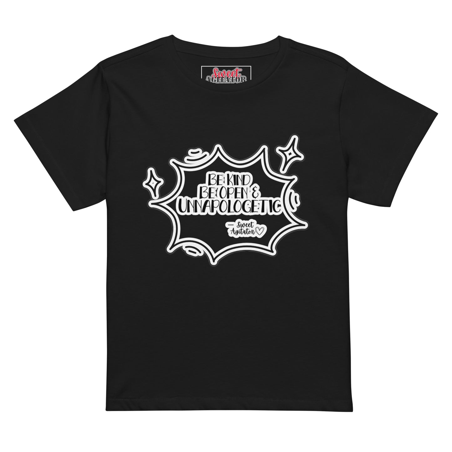 Women’s high-waisted t-shirt by Sweet Agitator