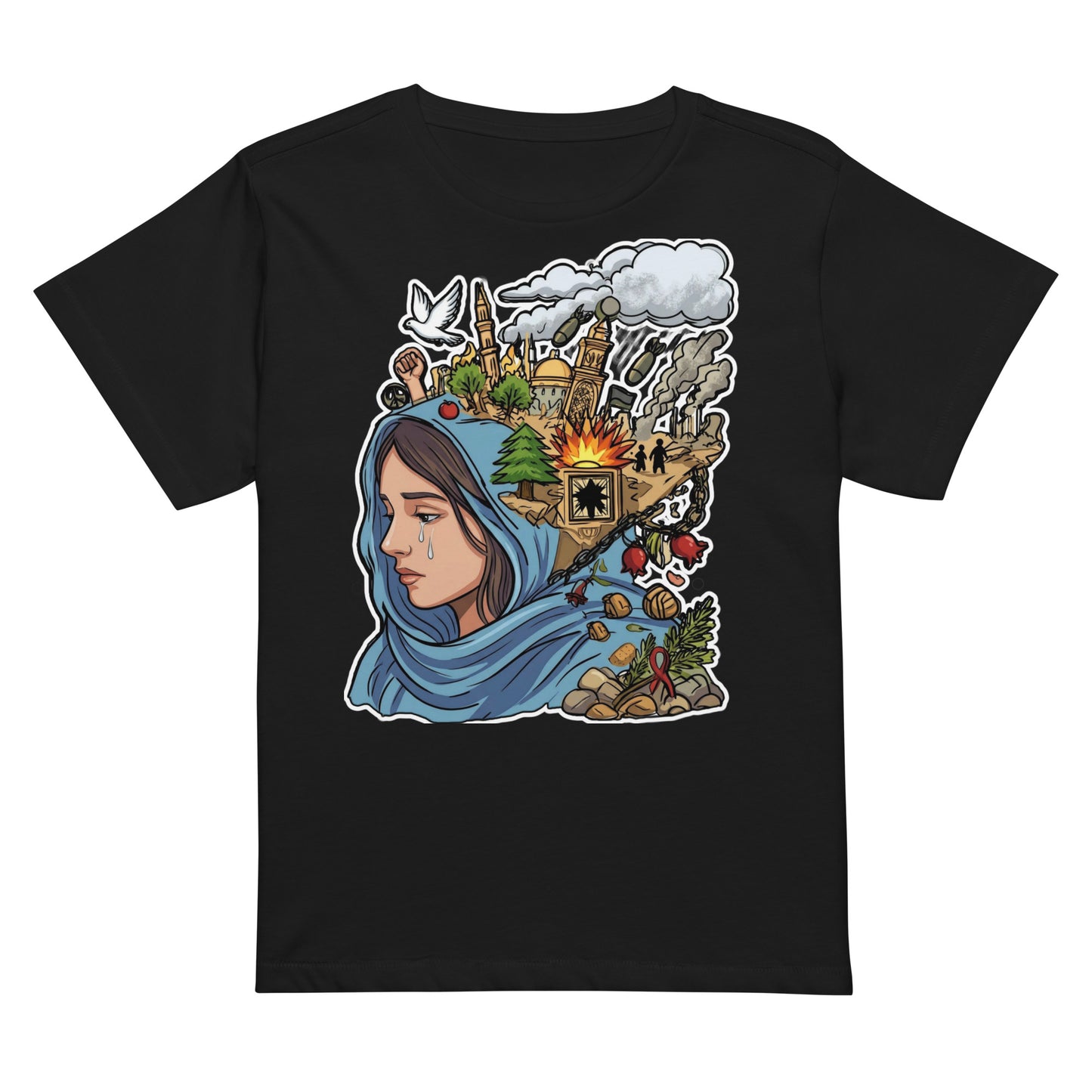 Women’s high-waisted t-shirt by Sweet Agitator
