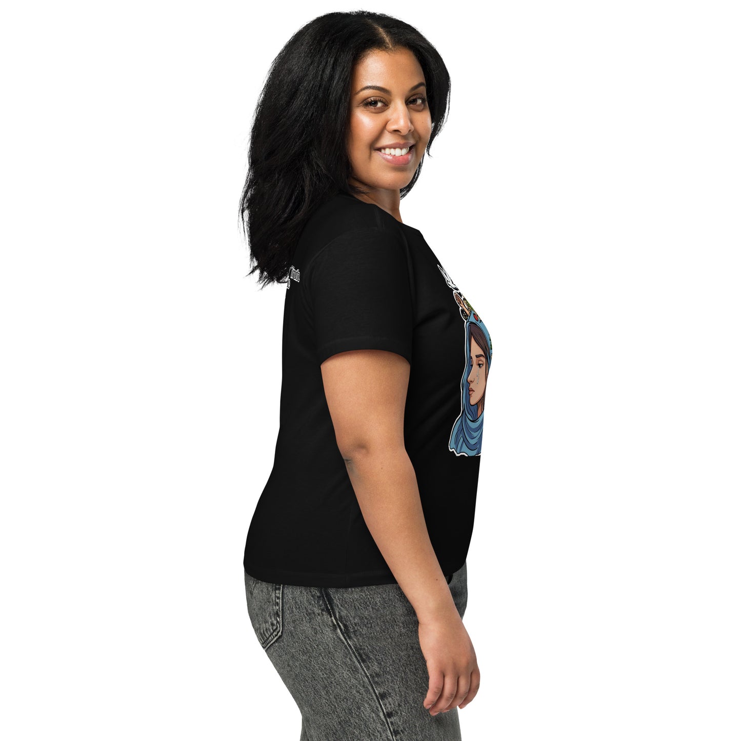 Women’s high-waisted t-shirt by Sweet Agitator