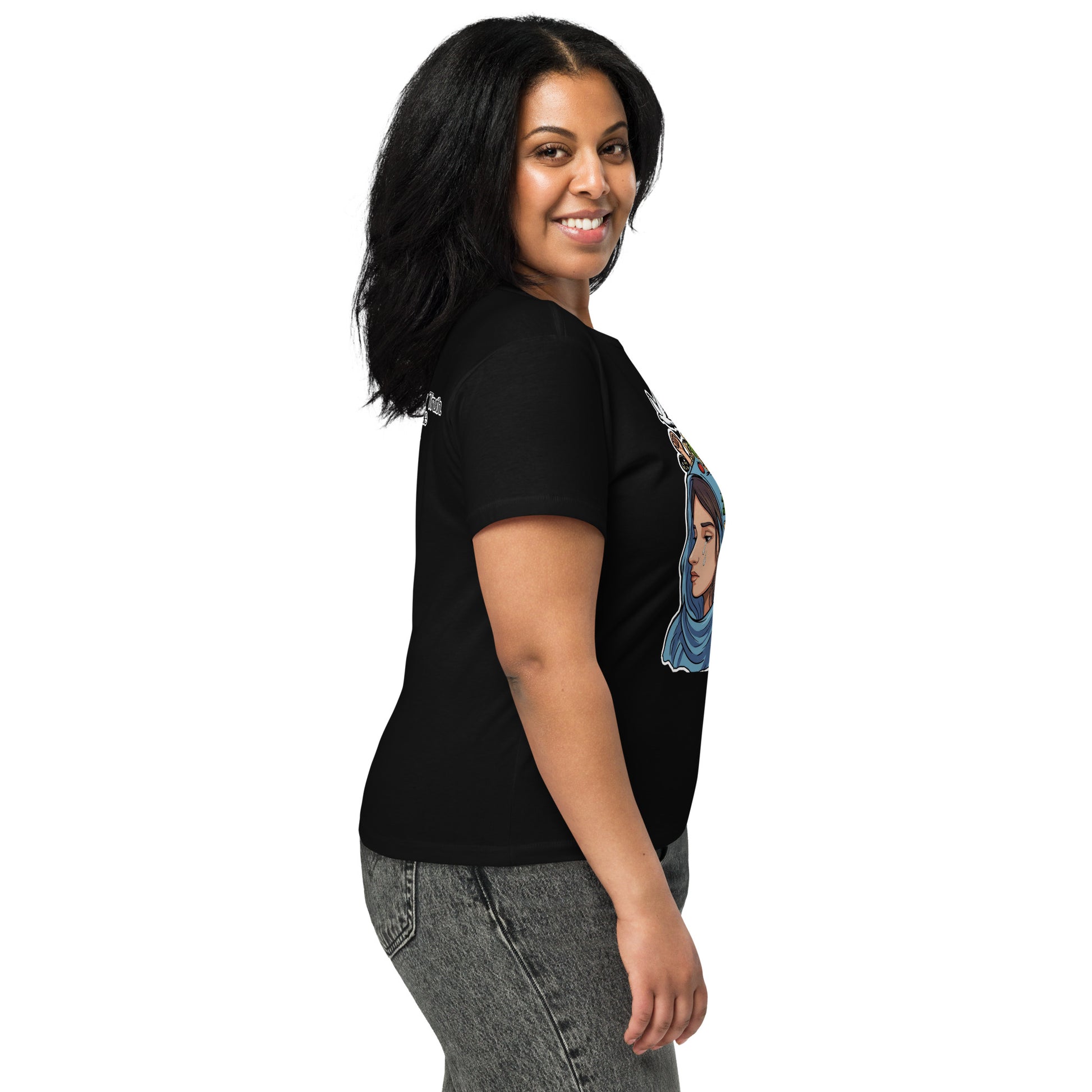 Women’s high-waisted t-shirt by Sweet Agitator