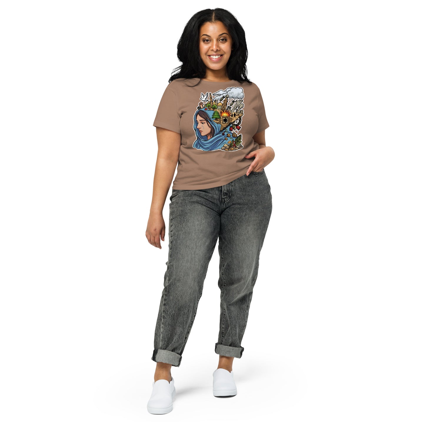 Women’s high-waisted t-shirt by Sweet Agitator