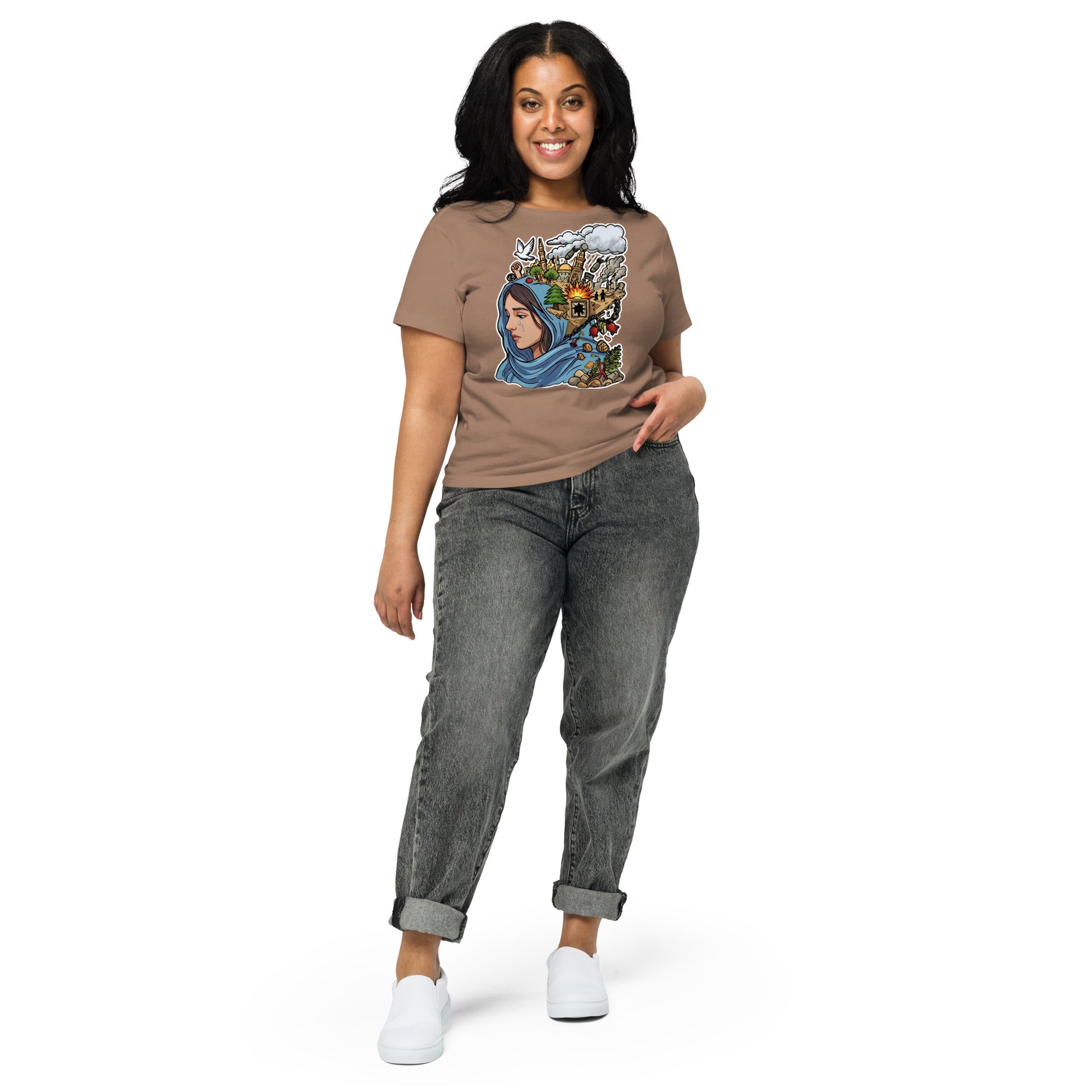 Women’s high-waisted t-shirt by Sweet Agitator