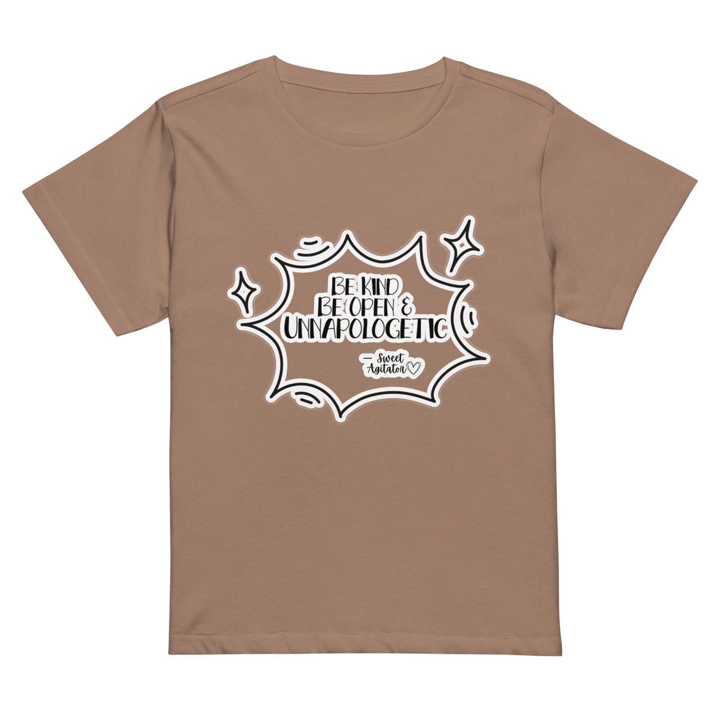 Women’s high-waisted t-shirt by Sweet Agitator