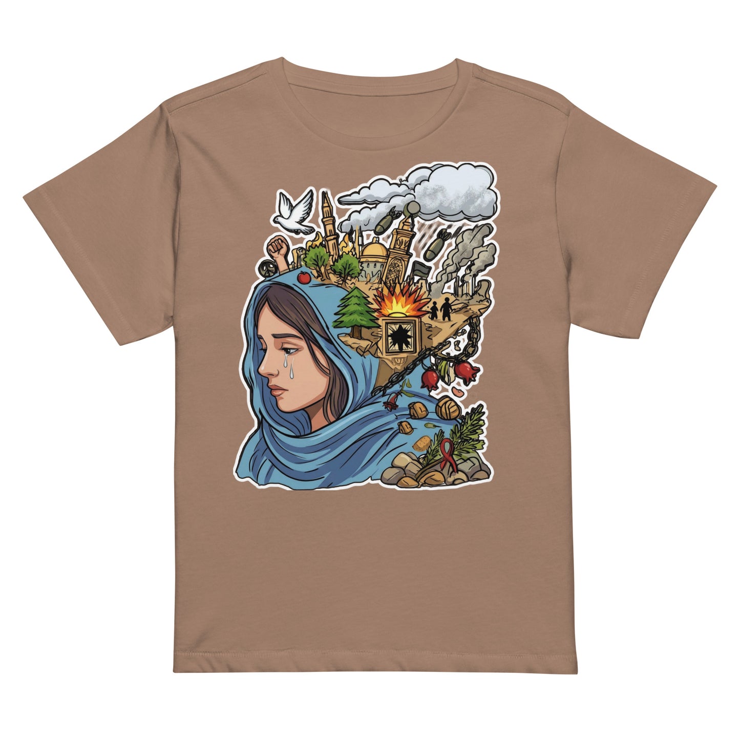 Women’s high-waisted t-shirt by Sweet Agitator