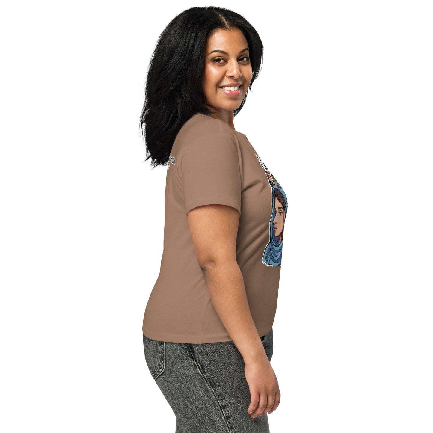 Women’s high-waisted t-shirt by Sweet Agitator