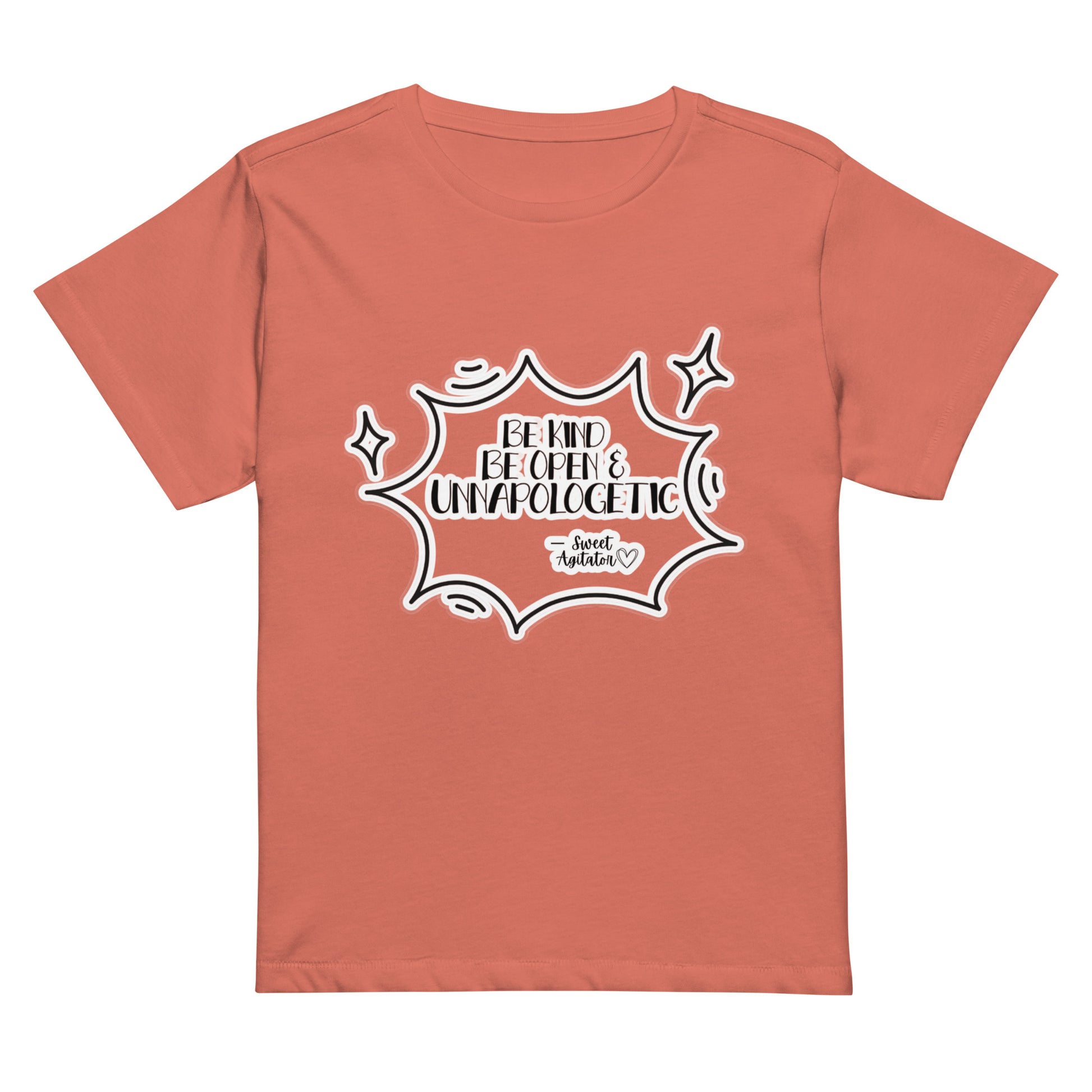 Women’s high-waisted t-shirt by Sweet Agitator