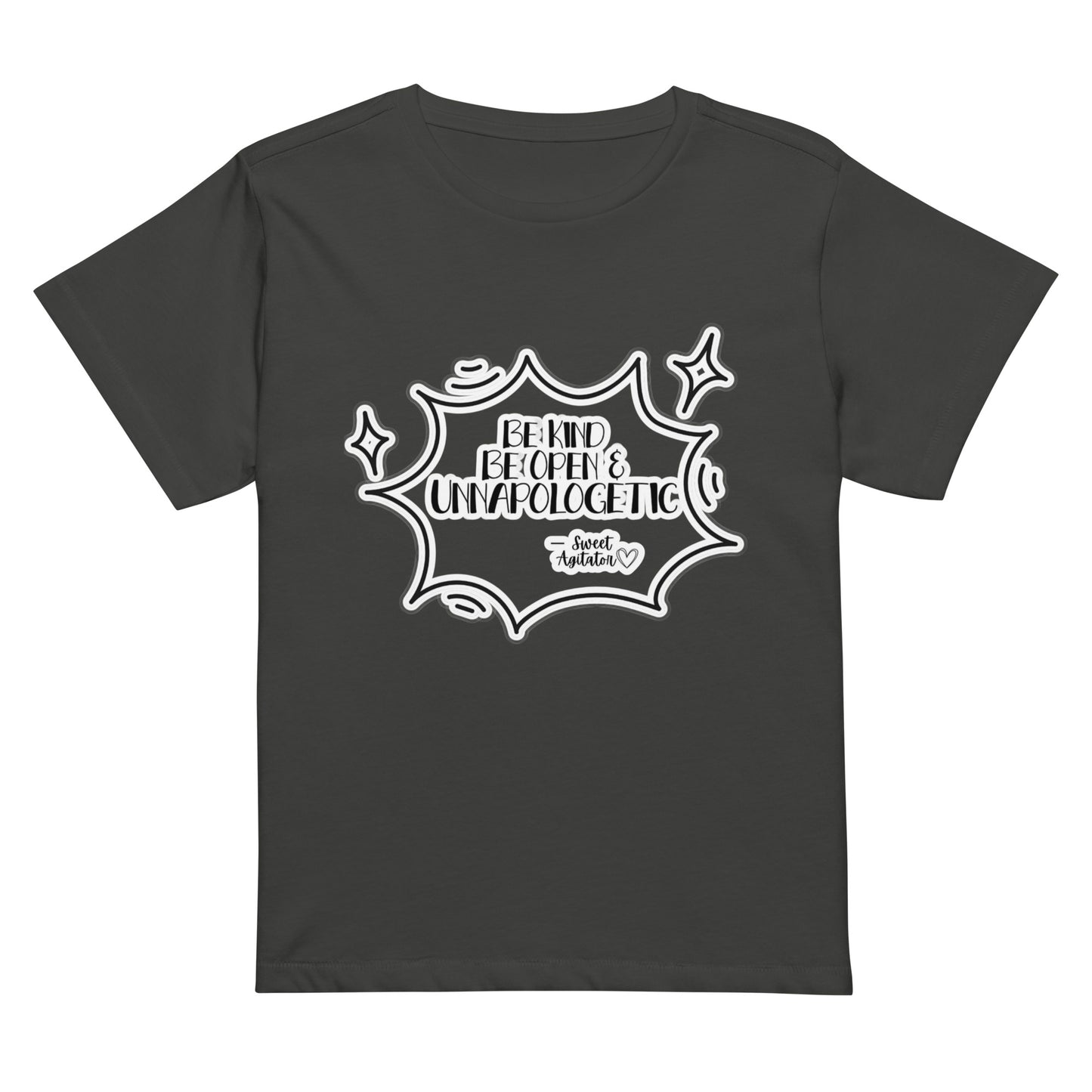Women’s high-waisted t-shirt by Sweet Agitator