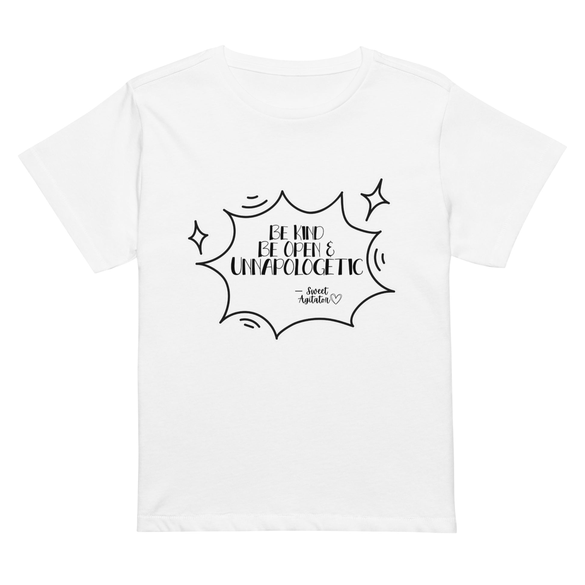 Women’s high-waisted t-shirt by Sweet Agitator