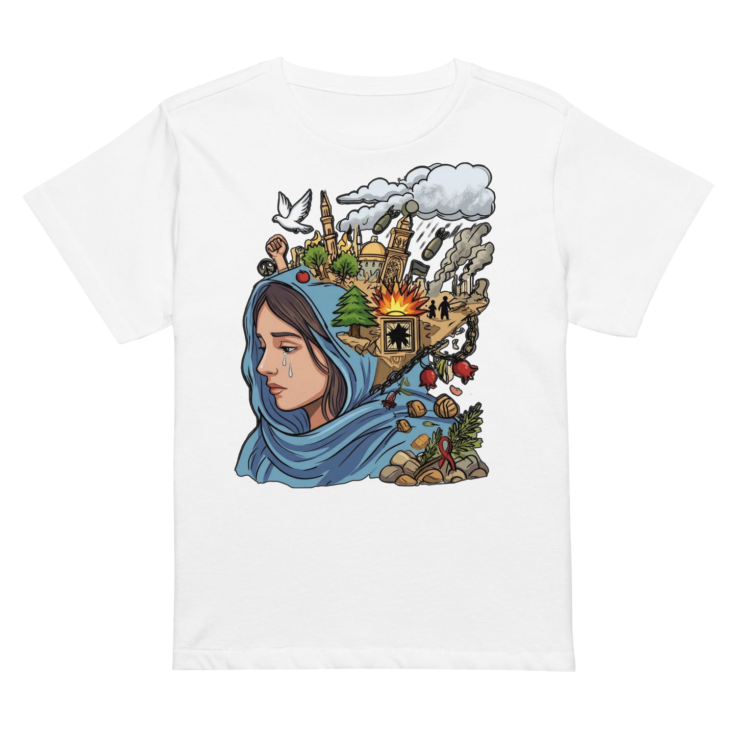 Women’s high-waisted t-shirt by Sweet Agitator