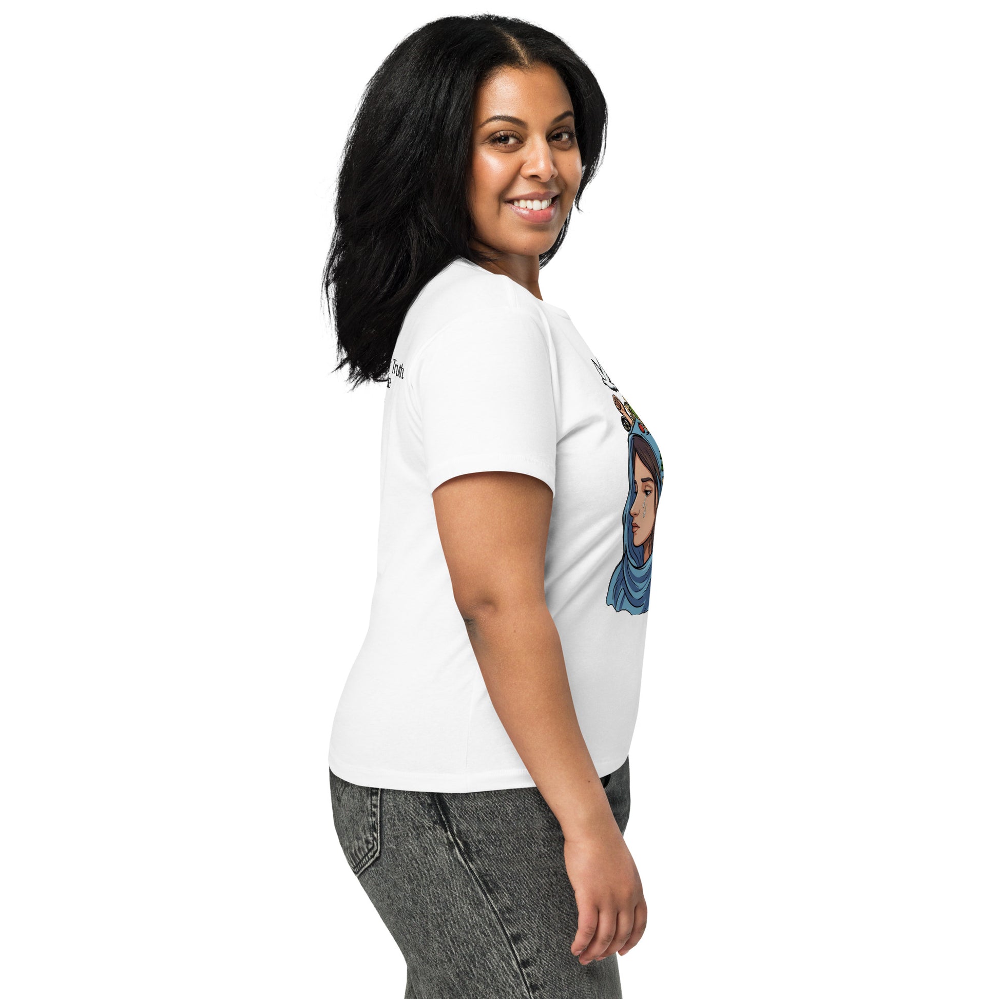 Women’s high-waisted t-shirt by Sweet Agitator