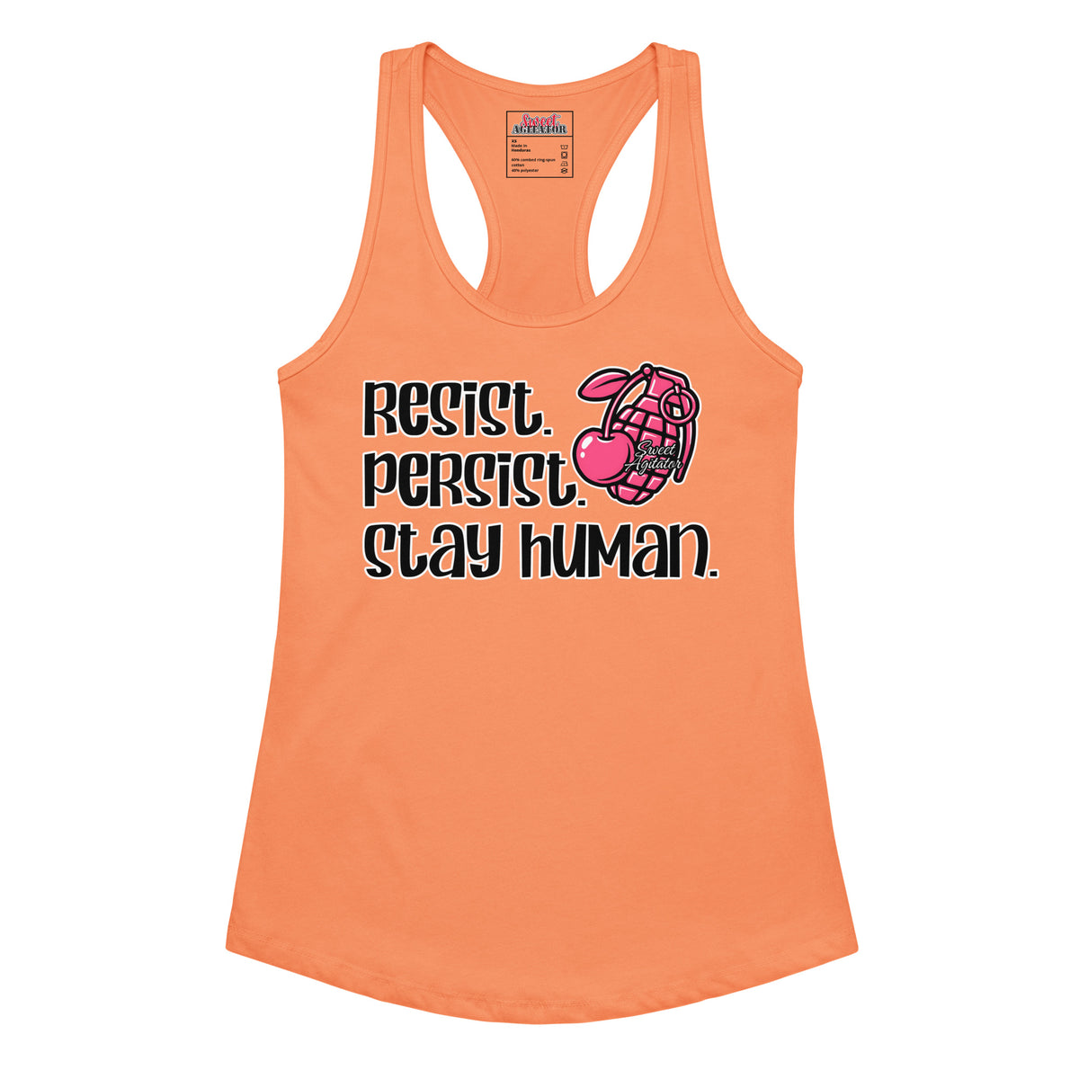 Women’s fitted racerback tank top by Sweet Agitator