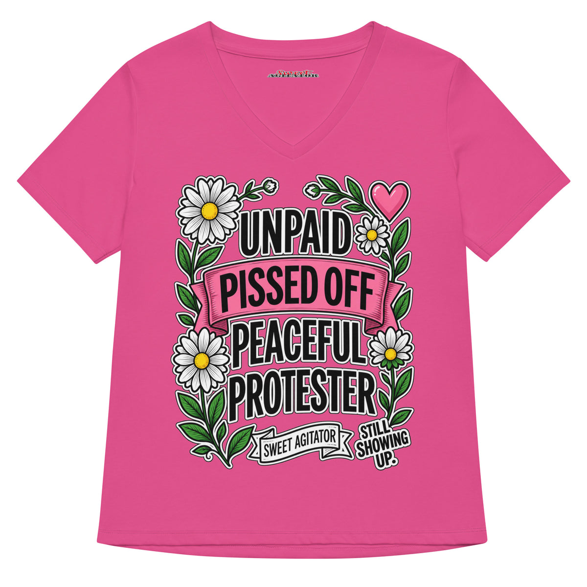 Women’s relaxed v-neck t-shirt by Sweet Agitator