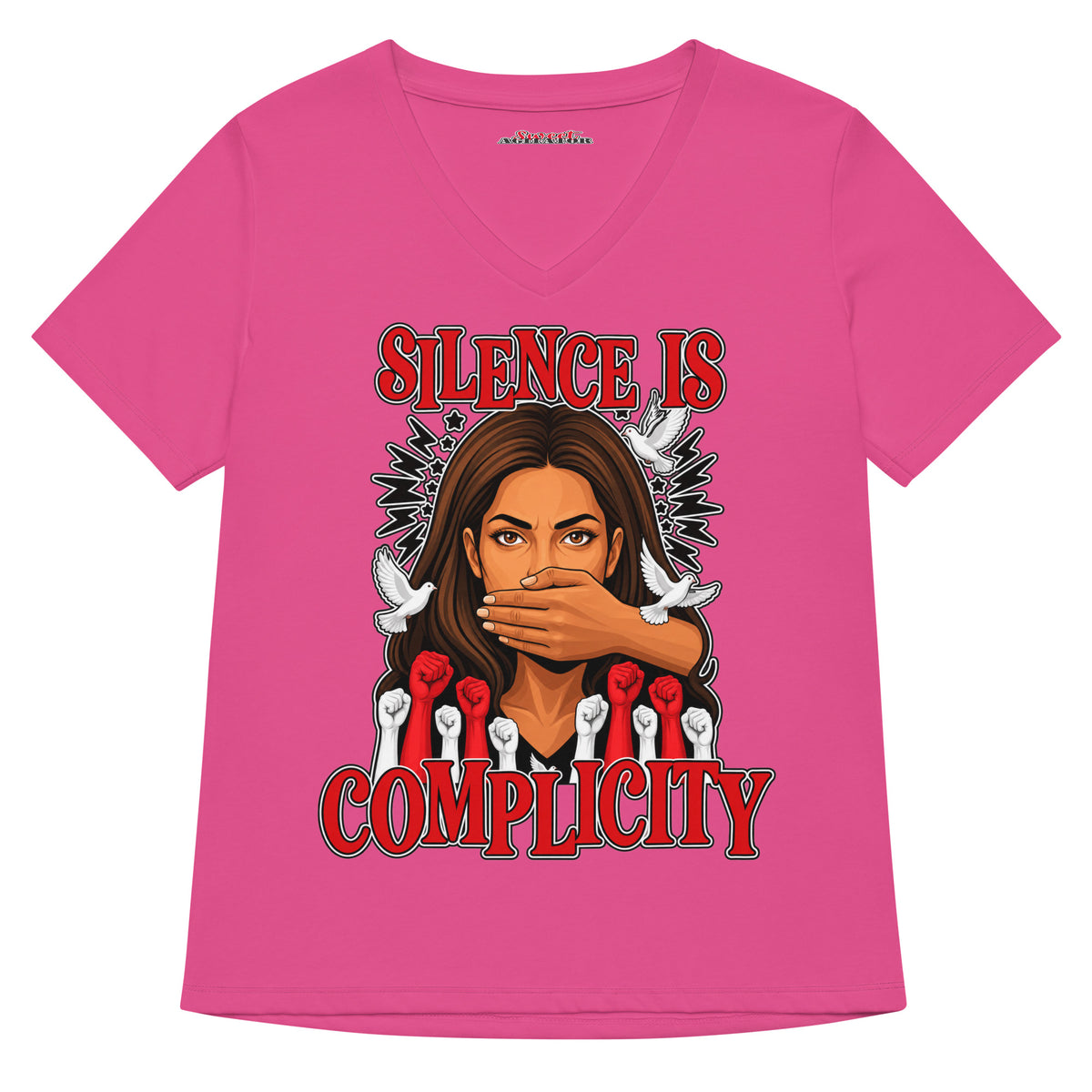 Women’s relaxed v-neck t-shirt by Sweet Agitator