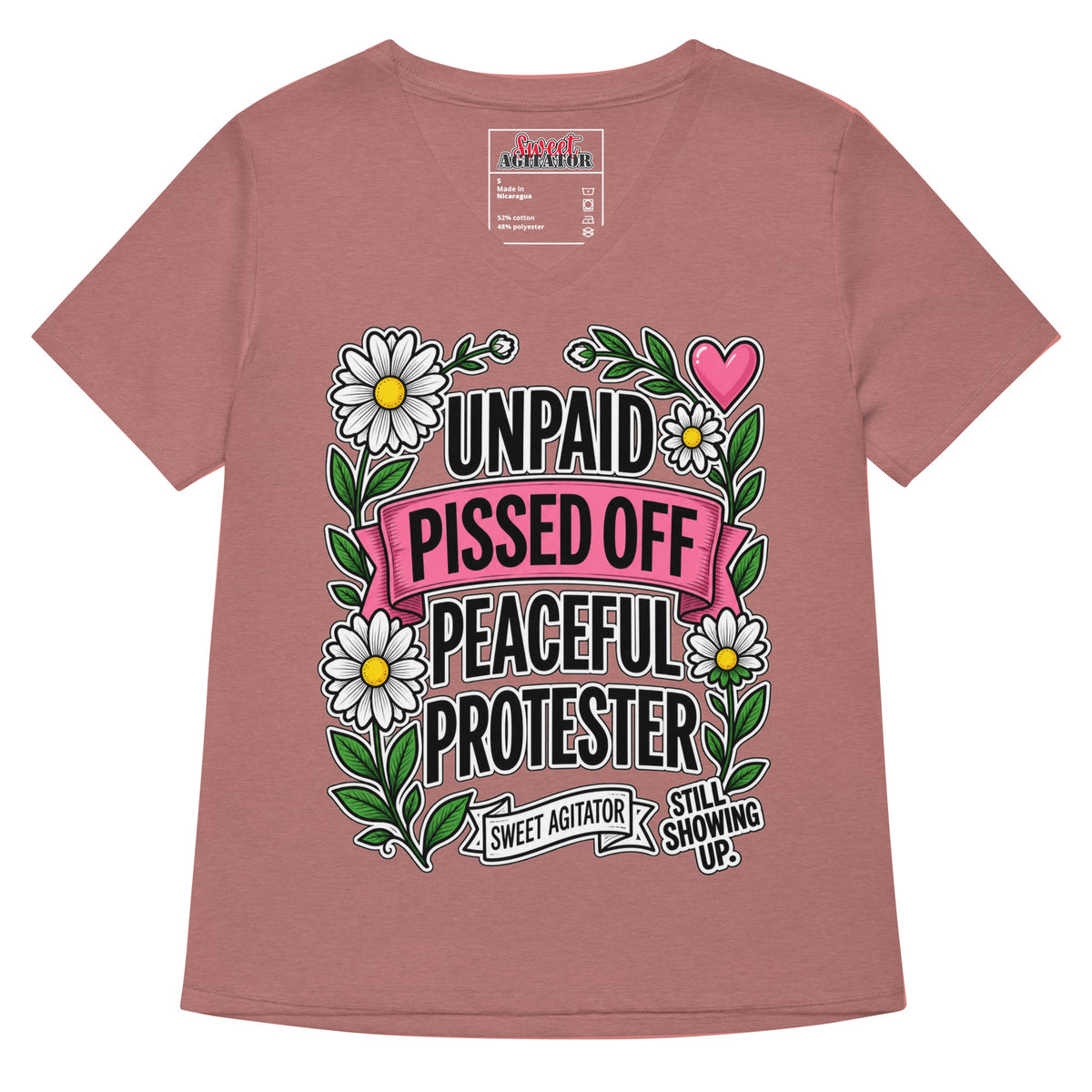 Women’s relaxed v-neck t-shirt by Sweet Agitator