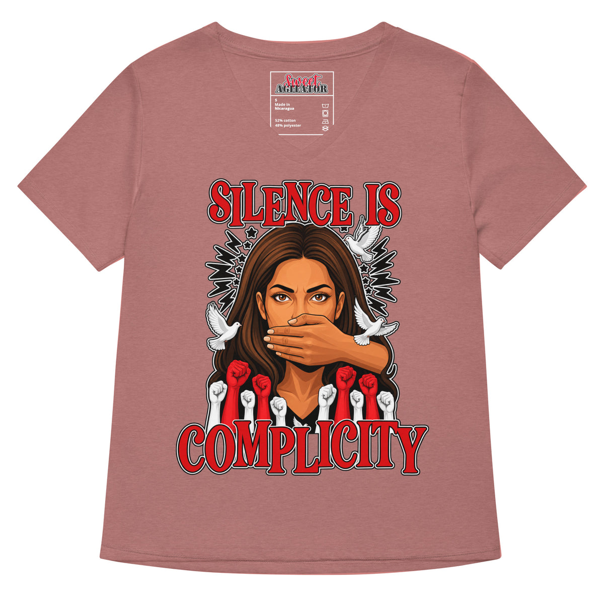 Women’s relaxed v-neck t-shirt by Sweet Agitator