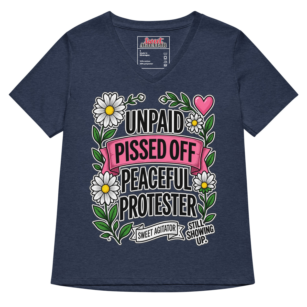 Women’s relaxed v-neck t-shirt by Sweet Agitator