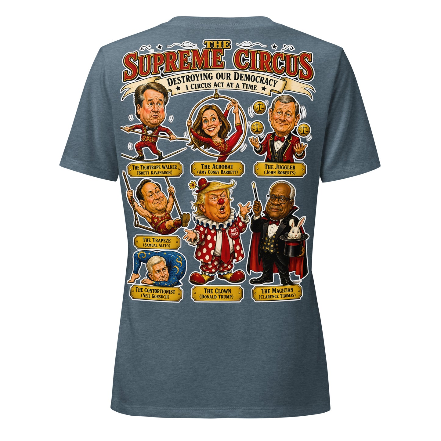 5 Justices & A Clown Womans V-Neck by Sweet Agitator