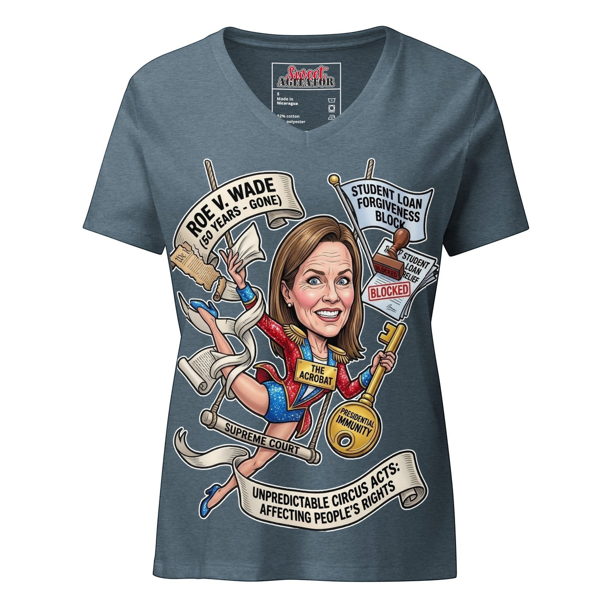 The Acrobat — Episode 1 Women's V-Neck Tee by Sweet Agitator