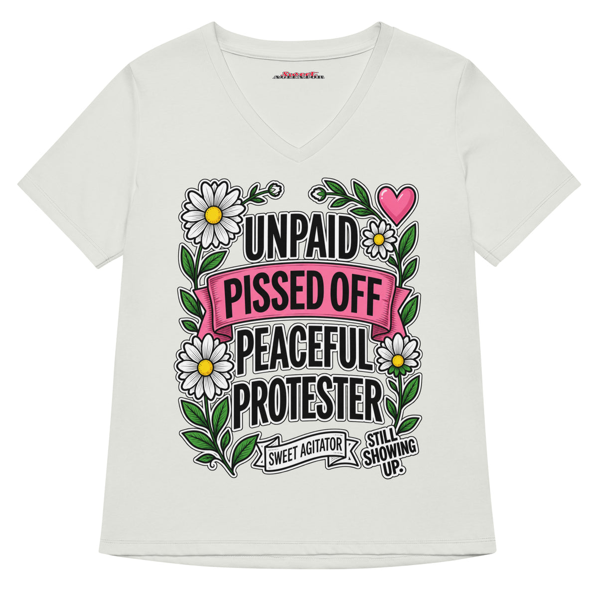Women’s relaxed v-neck t-shirt by Sweet Agitator