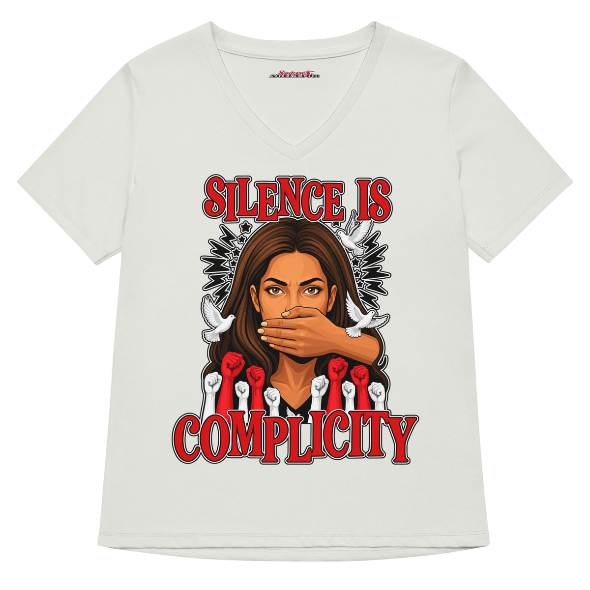 Women’s relaxed v-neck t-shirt by Sweet Agitator
