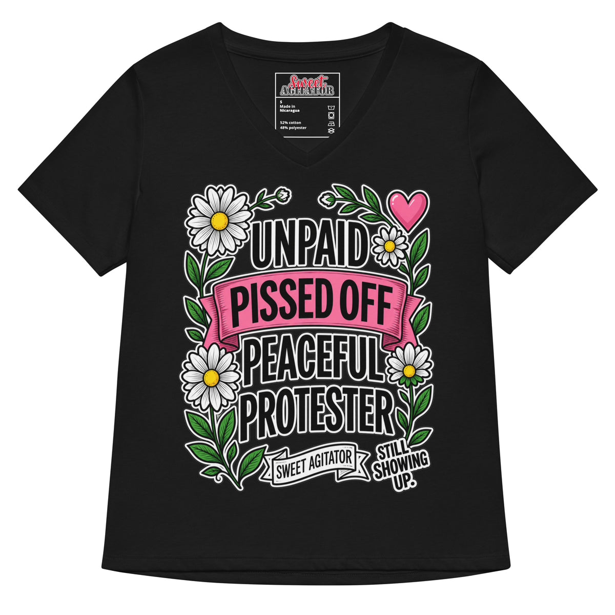 Women’s relaxed v-neck t-shirt by Sweet Agitator