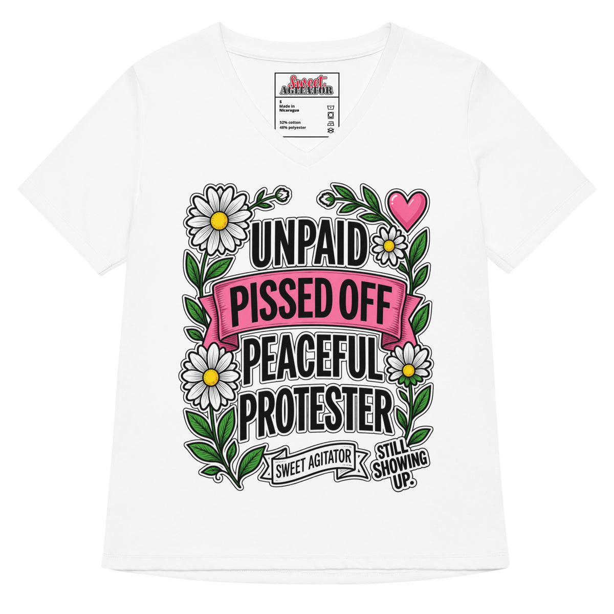 Women’s relaxed v-neck t-shirt by Sweet Agitator