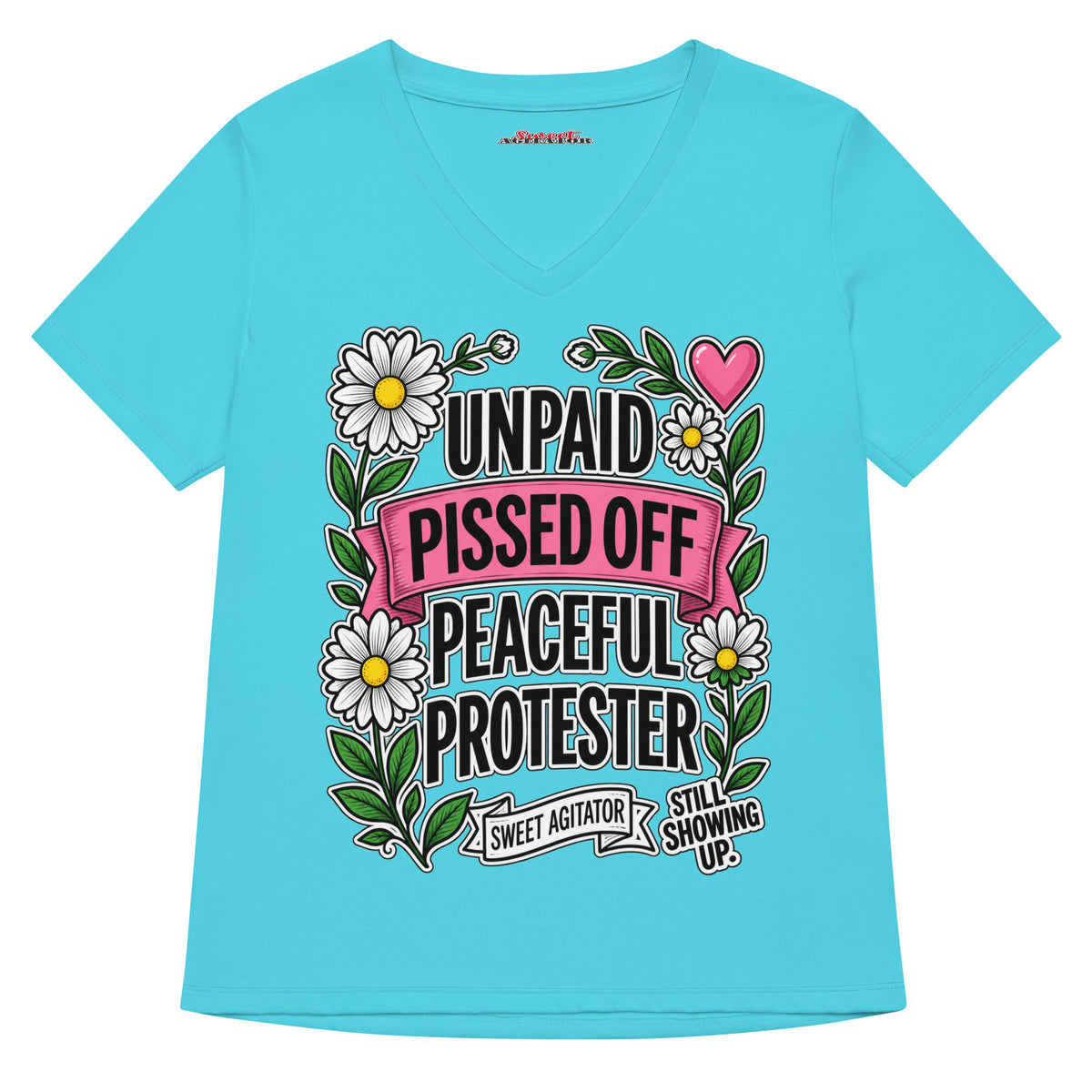 Women’s relaxed v-neck t-shirt by Sweet Agitator