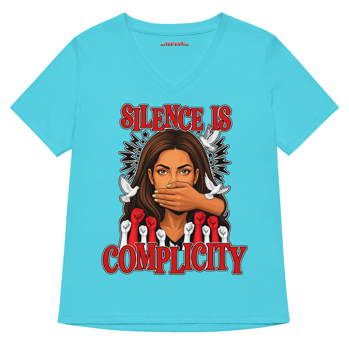 Women’s relaxed v-neck t-shirt by Sweet Agitator